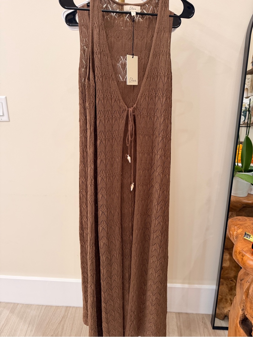 Brown Crochet Maxi Swim Cover-Up - Picture 5 of 5